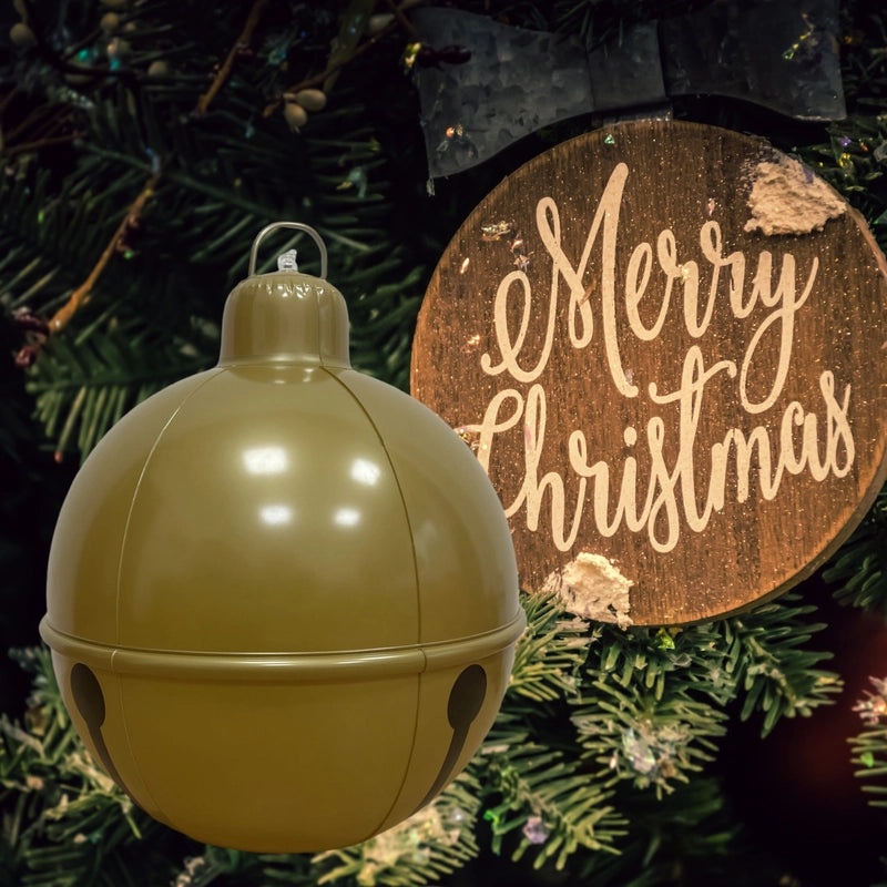 Festive Christmas Snowflake PVC Ball with Letter Stripes for Outdoor Decoration|Holiday Outdoor Decor