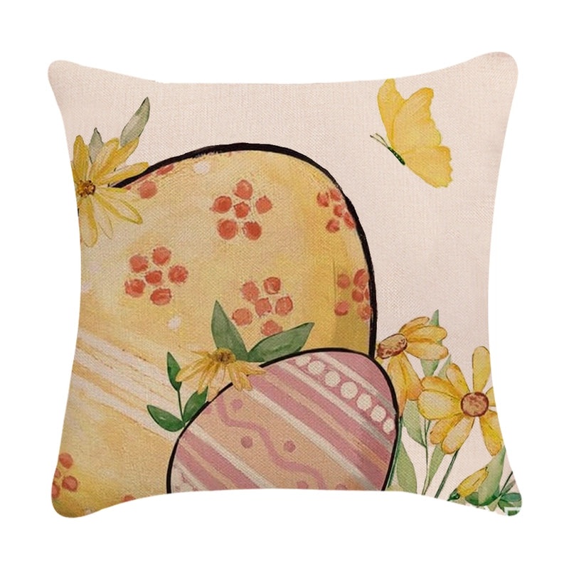 Minimalist Easter Rabbit Linen Pillow Covers for Couch and Sofa Decor | Home Decor Accessories