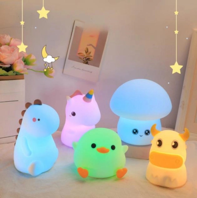 Cute Dinosaur Mushroom LED Night Light for Kids Bedroom|Home Decor Night Lights