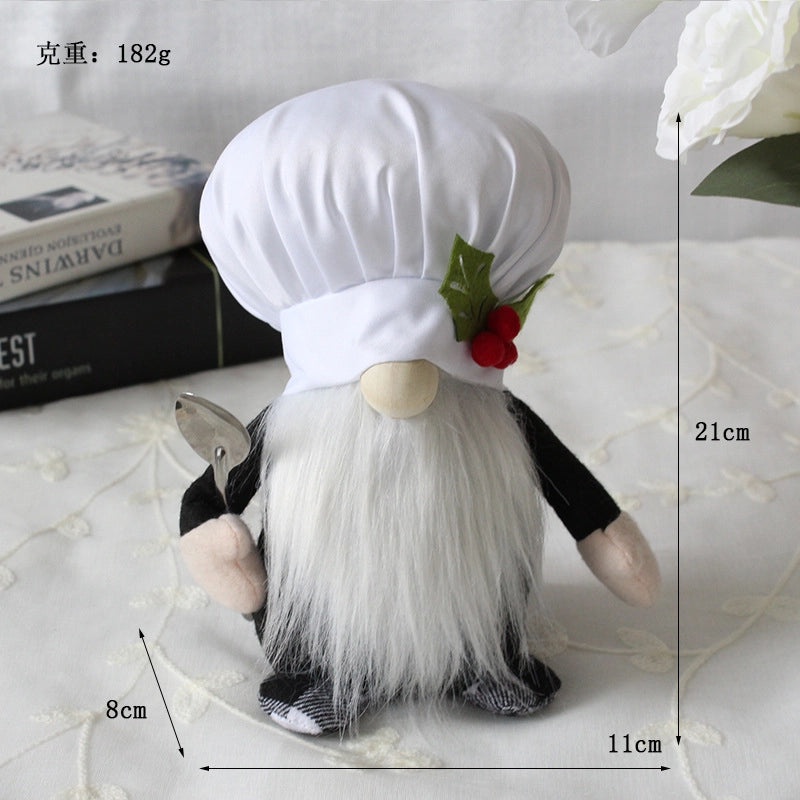 Adorable Gnome Chef Plush Toy Perfect for Festive Decor|Home Decor Plush Toys