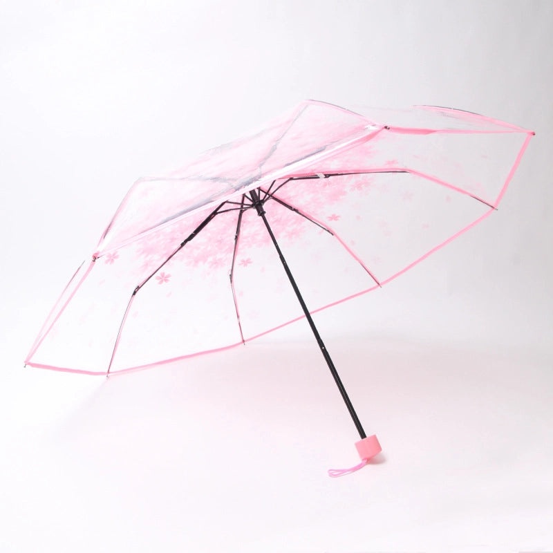 Cute Transparent Cartoon Umbrella Thickened Clear Student Rain Gear for Outdoor Photoshoot | Umbrellas & Rain Gear