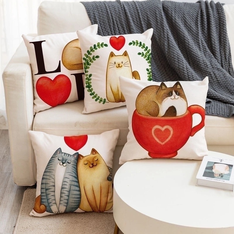 Heart Shaped Linen Pillow Covers for Home Decor|Home Textiles & Linens
