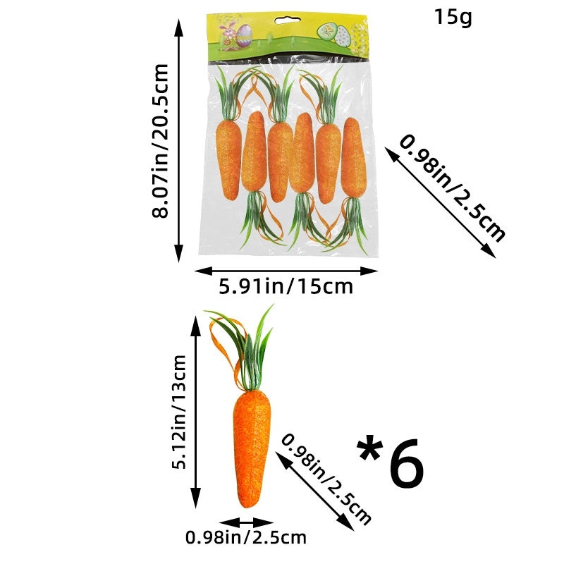 2024 New Easter Carrot Decorations Large and Small Sizes for Living Room Sofa Display|Home Decor Easter Decorations