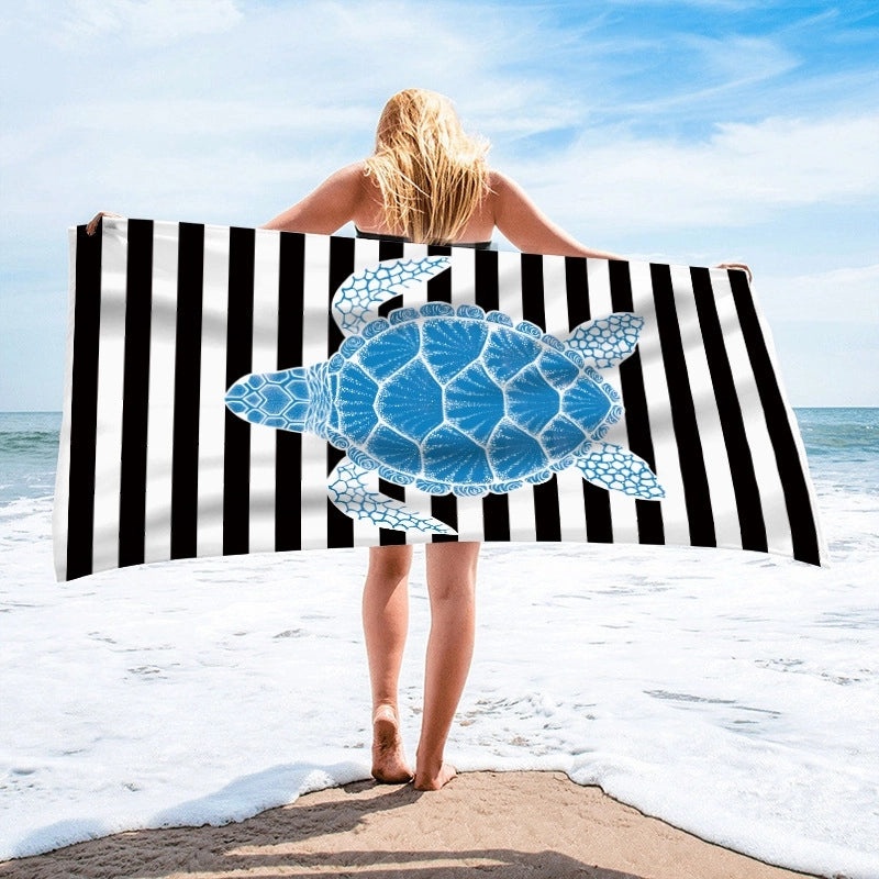 Custom Mermaid Tail Beach Towel Quick-Dry Absorbent Rectangular Round Bath Towel for Camping|Beach Towels