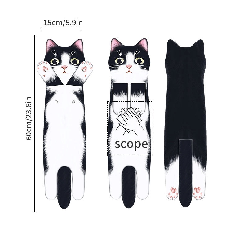 Minimalist Cat Design Microfiber Towels for Home Use|Home & Living Towels