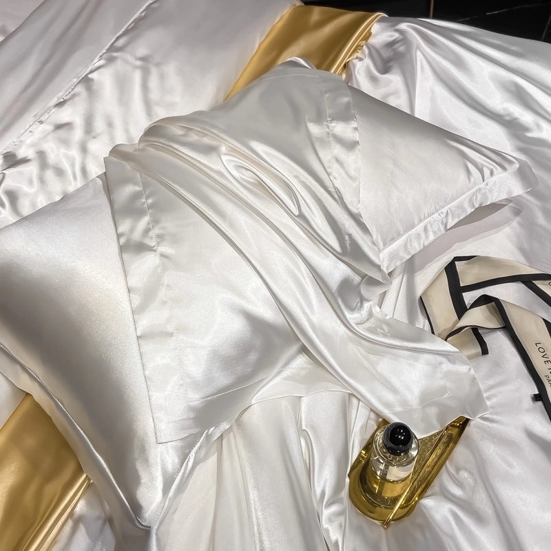 Solid Color Silk Pillowcase Single Satin Ice Silk Pillowcase | Home Textiles & Bedding