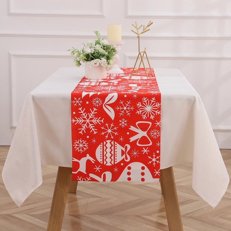 Festive Christmas Alphabet Tablecloth for Holiday & Daily Use|Home Decor Table Linens