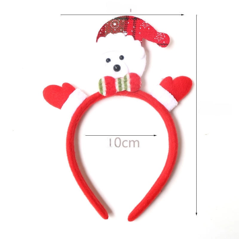 Festive Christmas Hairband with Santa Snowman and Reindeer Antlers for Kids Party Wear|Christmas Accessories