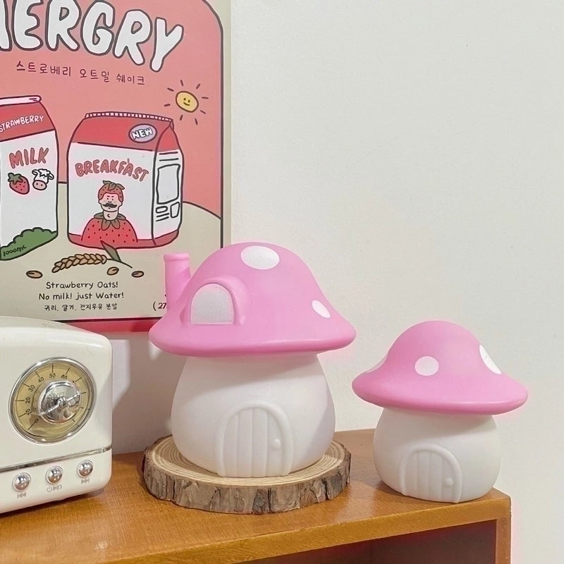 Minimalist Casual Mushroom PVC Night Lights for Indoor Parties | Home Decor Lighting