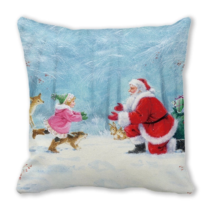 Festive Santa Pillow Covers for Couch Sofa Christmas Home Decor|Home Decor & Pillows