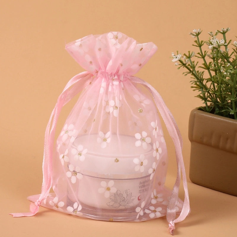 20 Pieces Elegant Organza Flower Gift Bags for Wedding Party Favor | Party Supplies & Gift Packaging