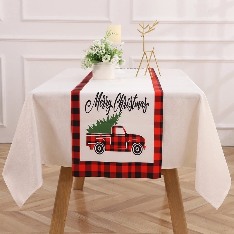 Festive Christmas Alphabet Tablecloth for Holiday & Daily Use|Home Decor Table Linens