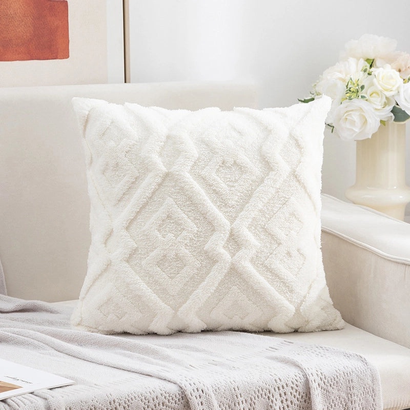 Simple Cotton Pillow Covers in Solid Colors|Home Textiles & Bedding