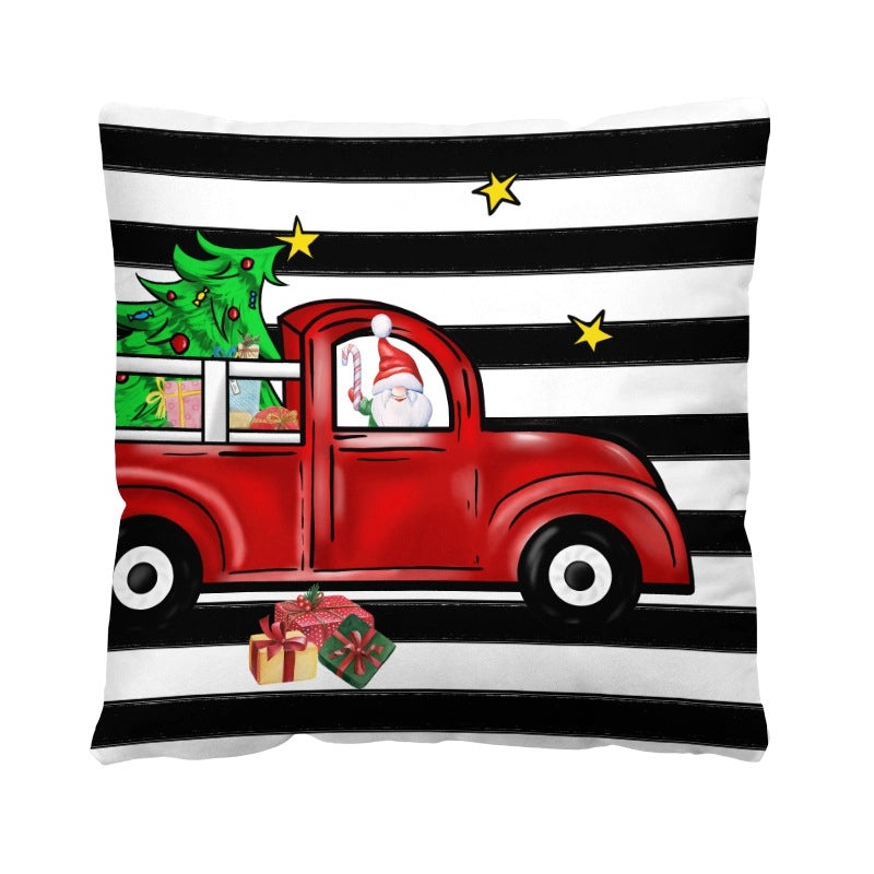 Christmas Plush Pillow Covers with Santa Claus & Christmas Tree Design | Home Decor & Sofa Accessories