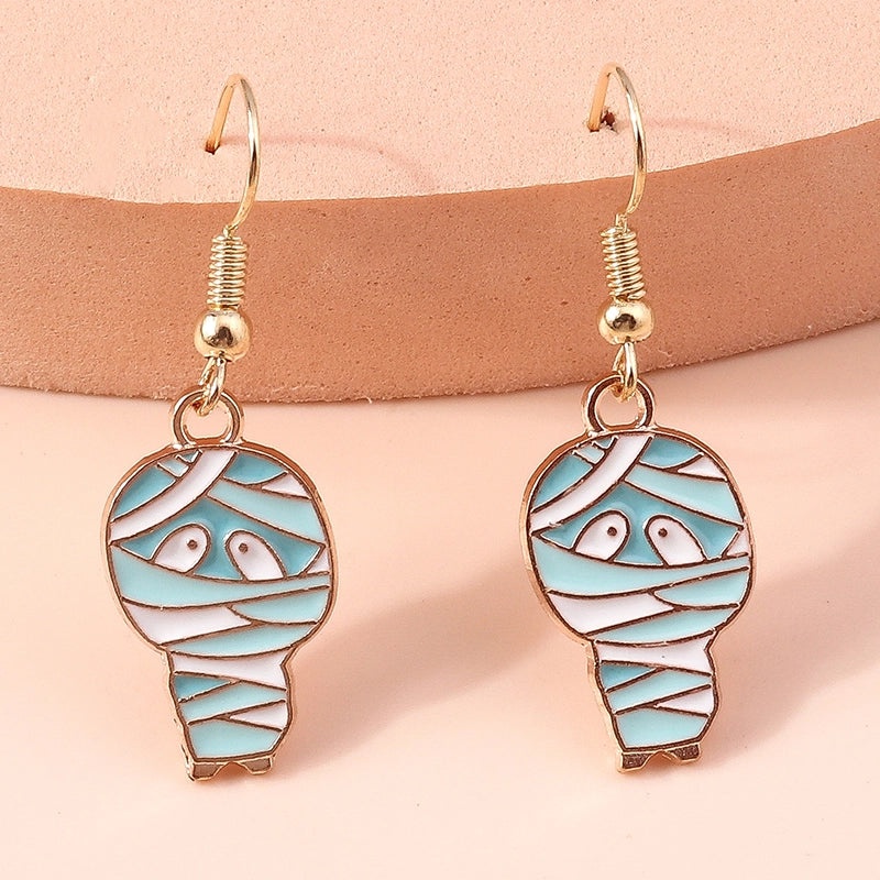Halloween Pumpkin Alloy Dangle Earrings Cute Party Jewelry | Halloween Jewelry