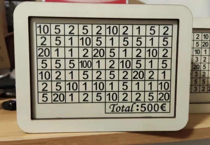 Retro Wooden Square Coin Bank with Number Design | Home Decor & Coin Banks