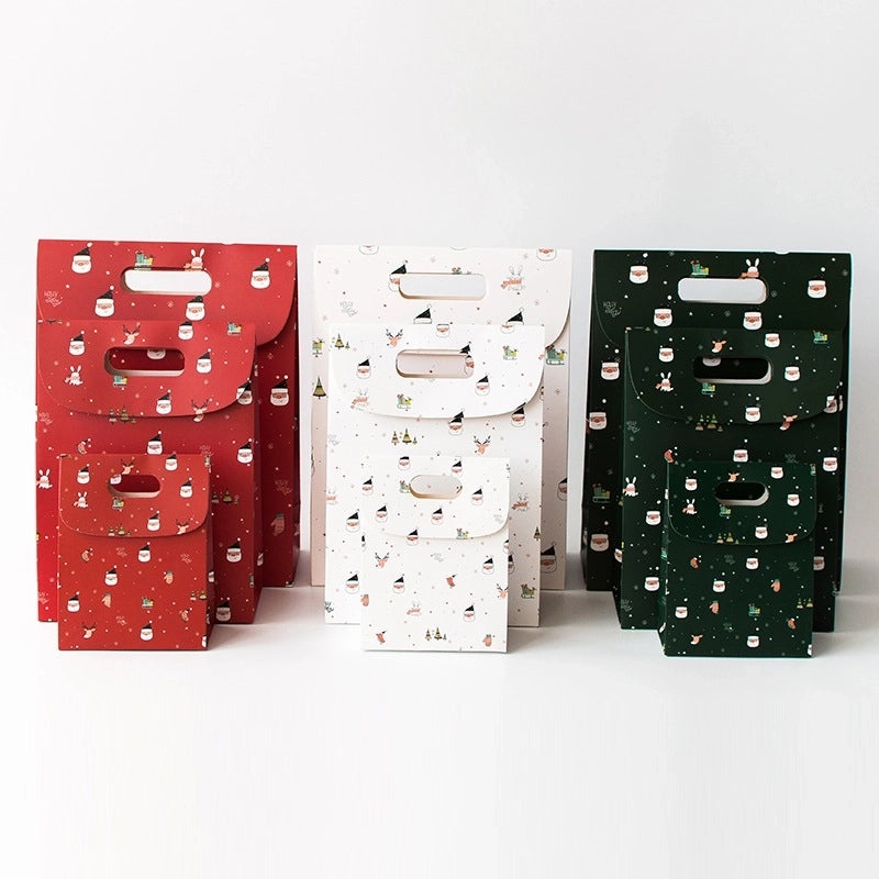 Festive Cartoon Christmas Gift Bags for Casual Party Presents | Gift Wrapping Supplies & Party Favors