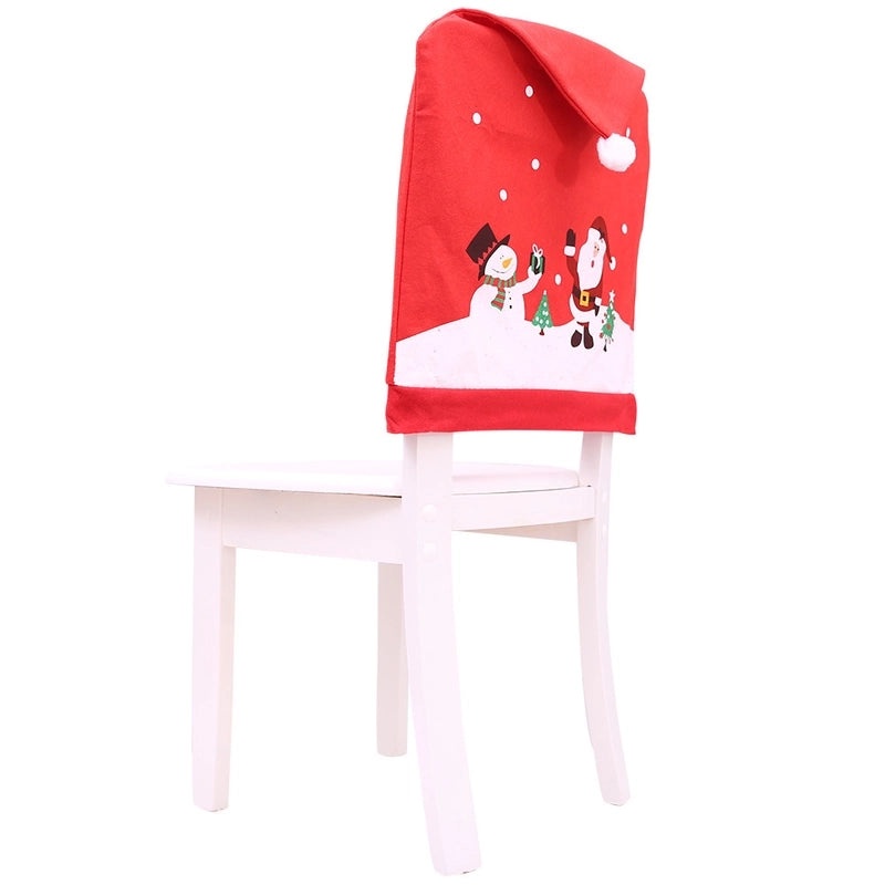 Festive Christmas Tree and Snowman Nonwoven Banquet Chair Covers|Party Supplies