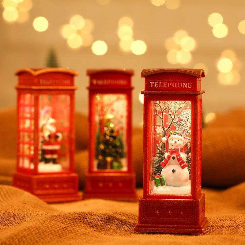 Vintage Telephone Booth Oil Lamp Christmas Decoration|Home Decor & Lighting