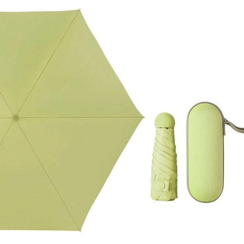 Mini Five-Fold Compact Umbrella | Portable Sun Shade Pocket Umbrella for Sun Protection with Custom Logo | Gifts & Promotional Products