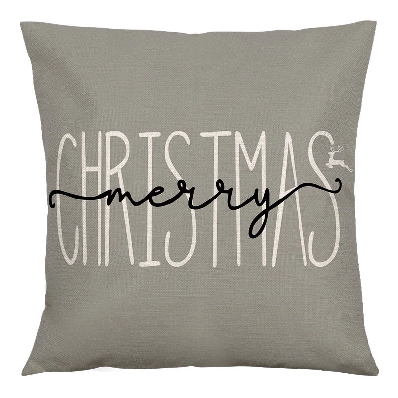 Christmas Tree Letter Linen Pillow Covers|Home Decor Pillows