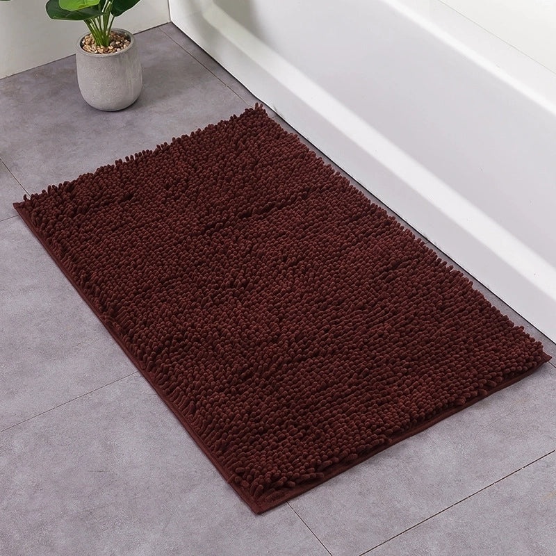 Elegant Solid Color Polyester Floor Mat for Home Decor|Home & Living Accessories
