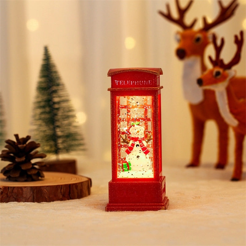 Vintage Telephone Booth Oil Lamp Christmas Decoration|Home Decor & Lighting