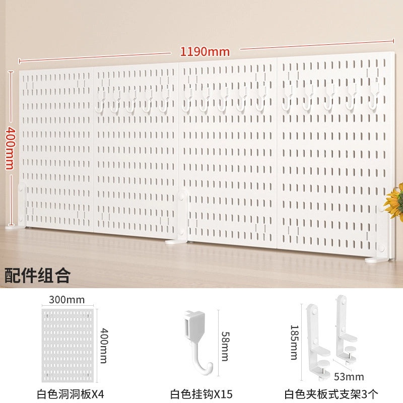 Multi-Functional Wall-Mounted Storage Rack No-Drill Hook Organizer for Kitchen Bathroom Dorm Entrance|Home Storage & Organization