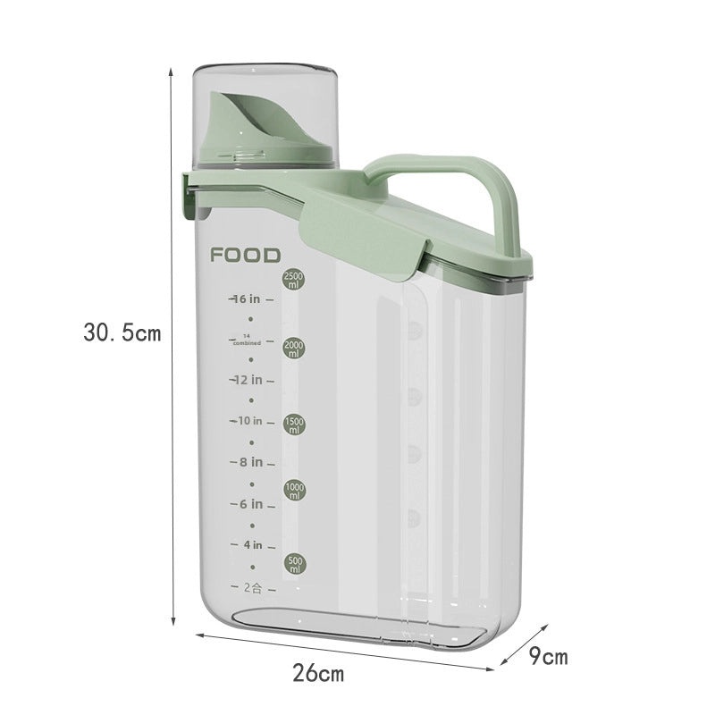 Plastic Grain Storage Jar for Cereals Noodles Beans Rice Sealed Food Grade Kitchen Container | Kitchen Storage