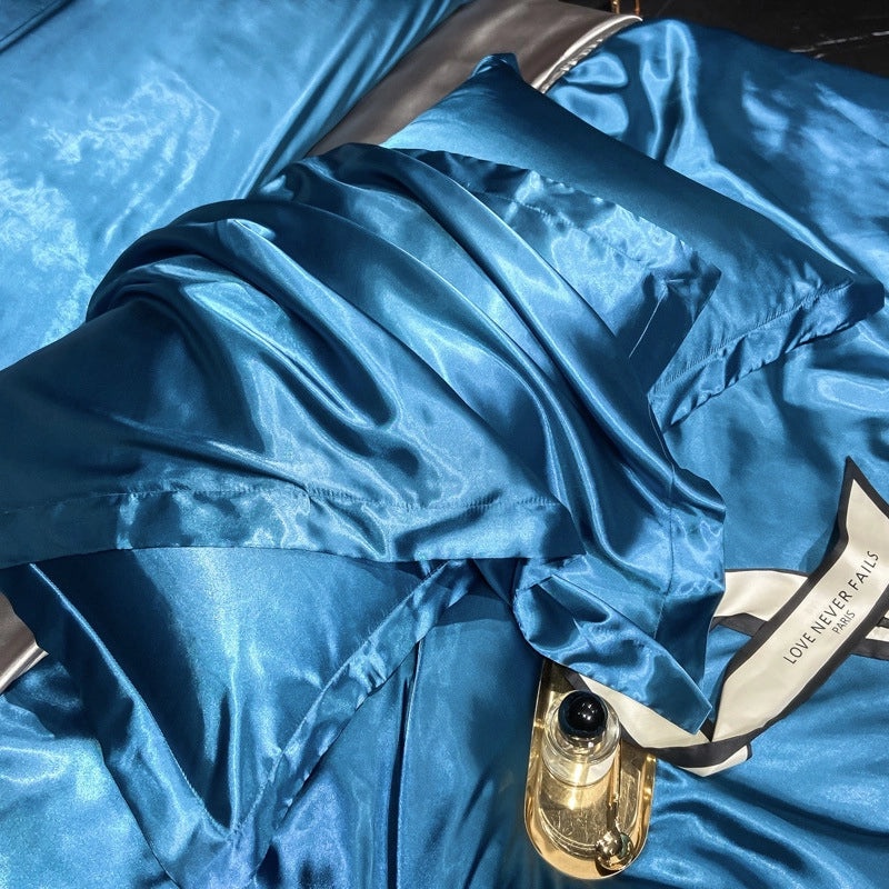 Solid Color Silk Pillowcase Single Satin Ice Silk Pillowcase | Home Textiles & Bedding