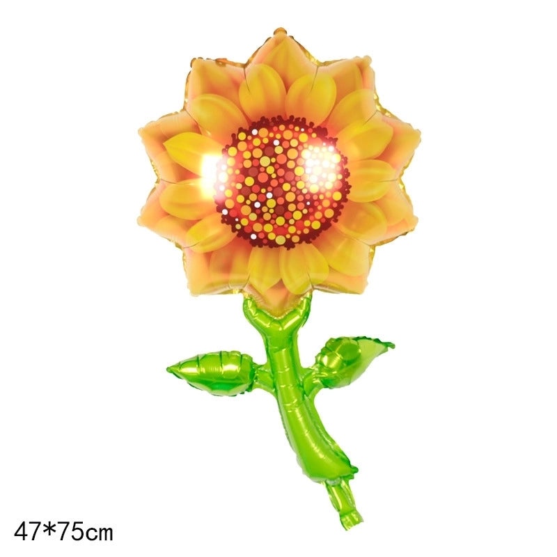 Birthday Rose and Daisy Flower Aluminum Foil Balloon for Party Decorations|Party Supplies Balloons