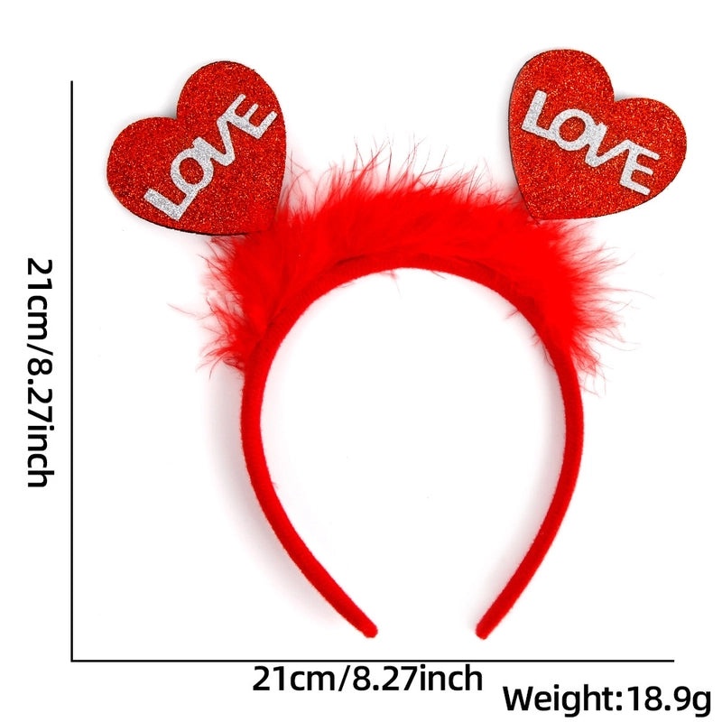 Valentine's Day Heart Shaped Plastic Headband for Party Festival|Accessories & Hair Accessories