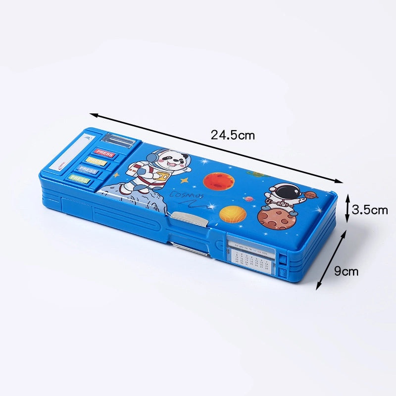 Multi-functional Double-layer Large Capacity Pencil Case for Primary School Students|School Supplies
