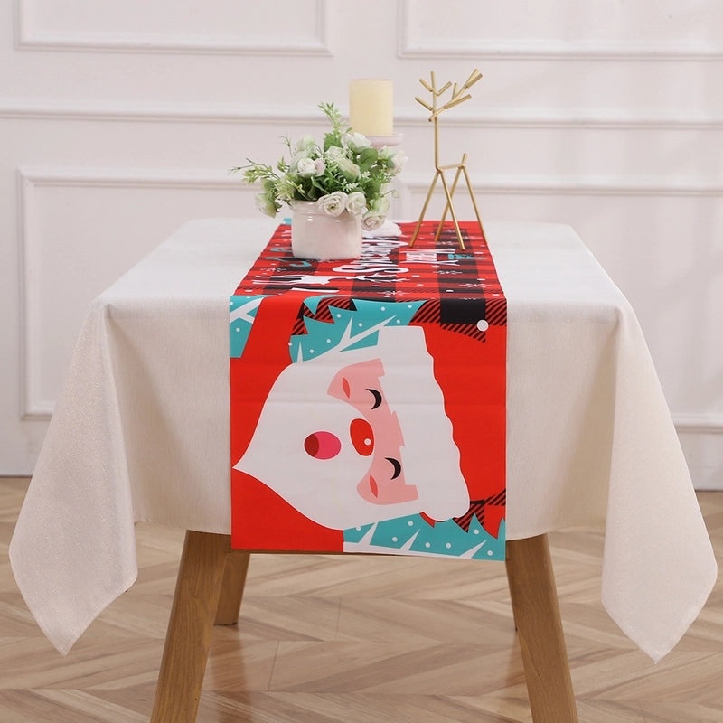 Festive Christmas Alphabet Tablecloth for Holiday & Daily Use|Home Decor Table Linens