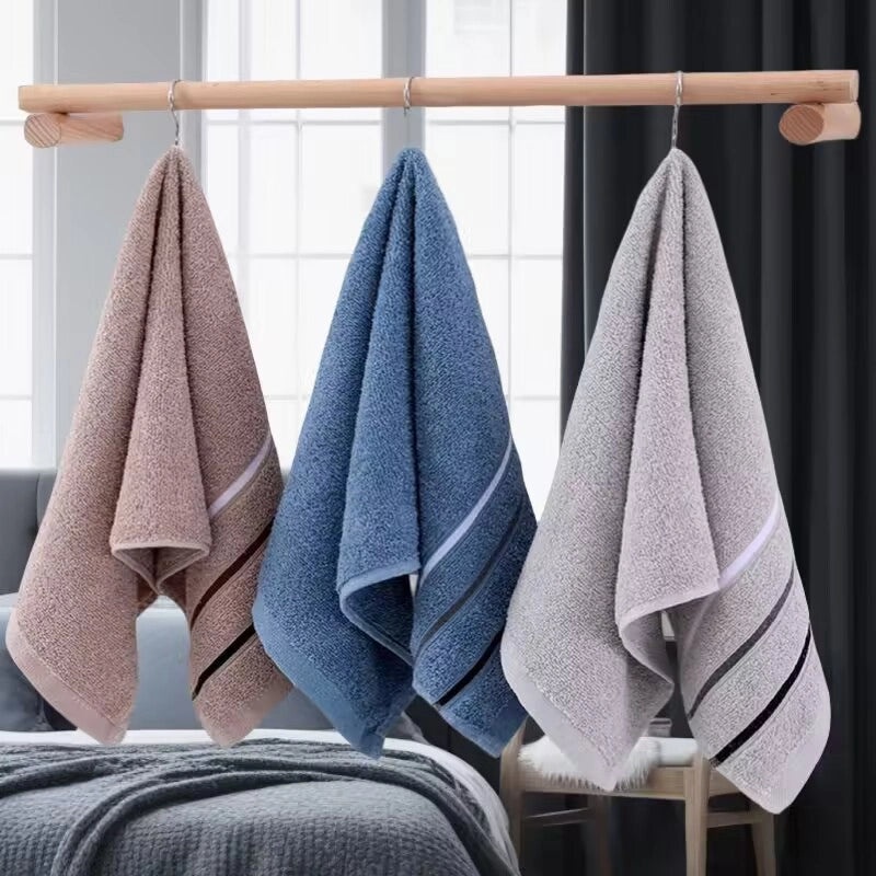 Gaoyang Thick Soft Dark Cotton Towel for Adults, Absorbent Household Stall Use | Home & Living Textiles