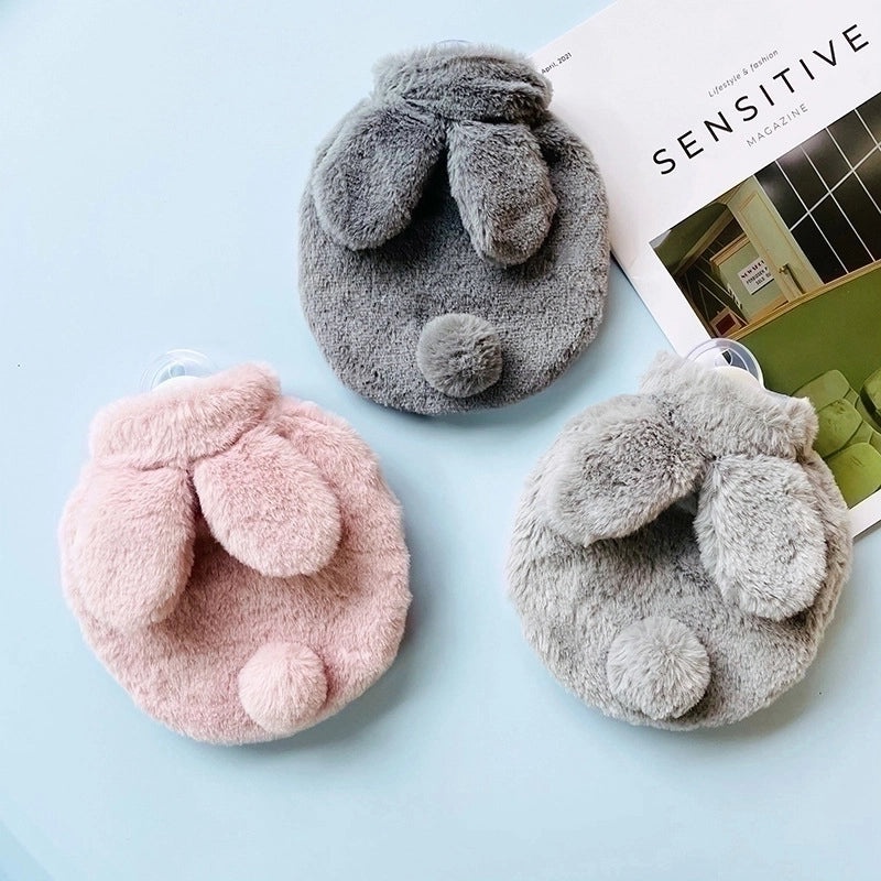 Cute Cartoon Rabbit Plush Hand Warmer with Removable Hot Water Bag | Home & Living Accessories