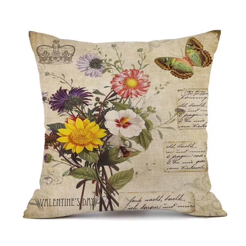 Rustic Sunflower Linen Pillow Covers|Home Decor Pillows