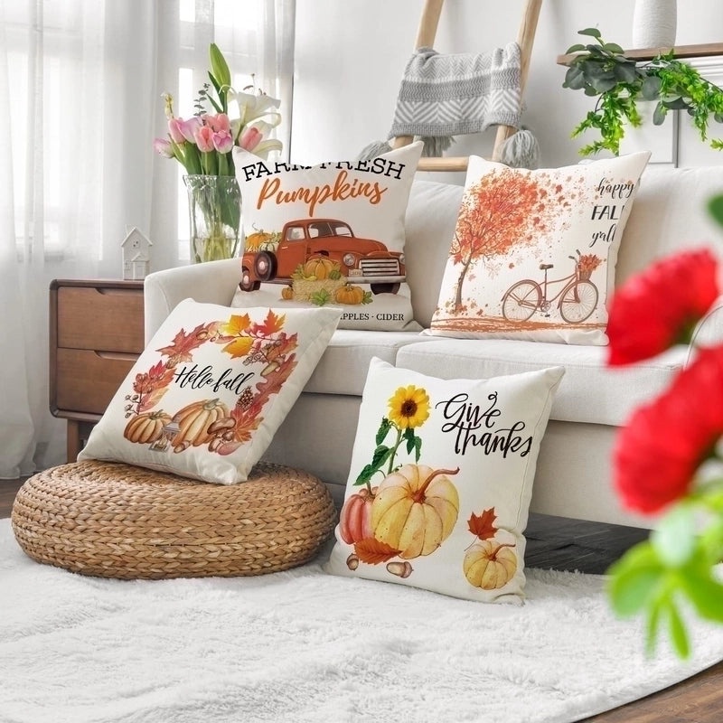 Elegant Color Block Linen Pillow Covers|Home Textile Pillows