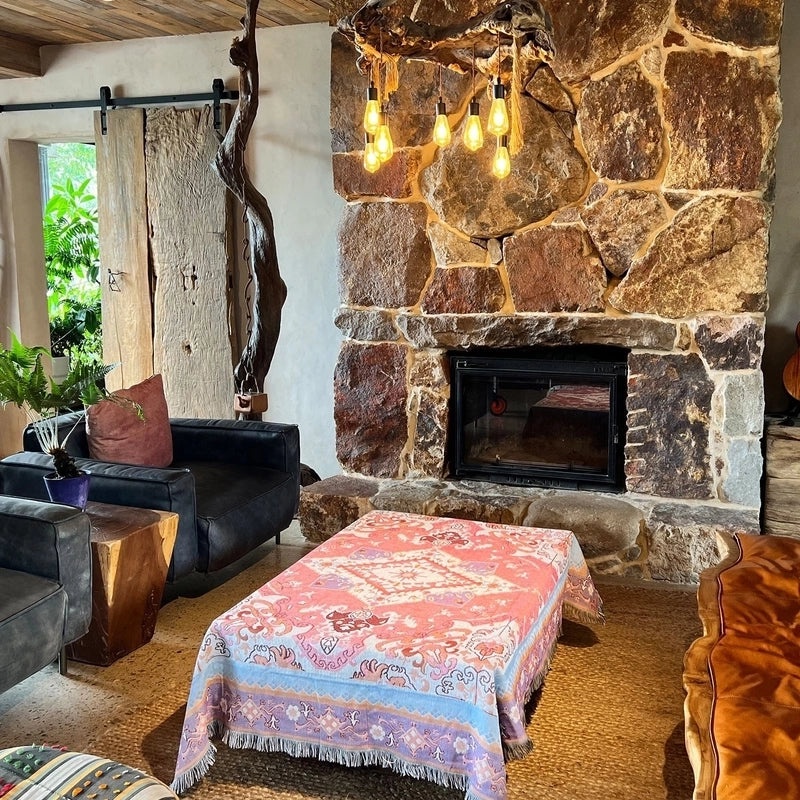 Casual Geometric Pattern Cotton-Nitrile Blend Decorative Carpet Blanket|Home Decor & Rugs