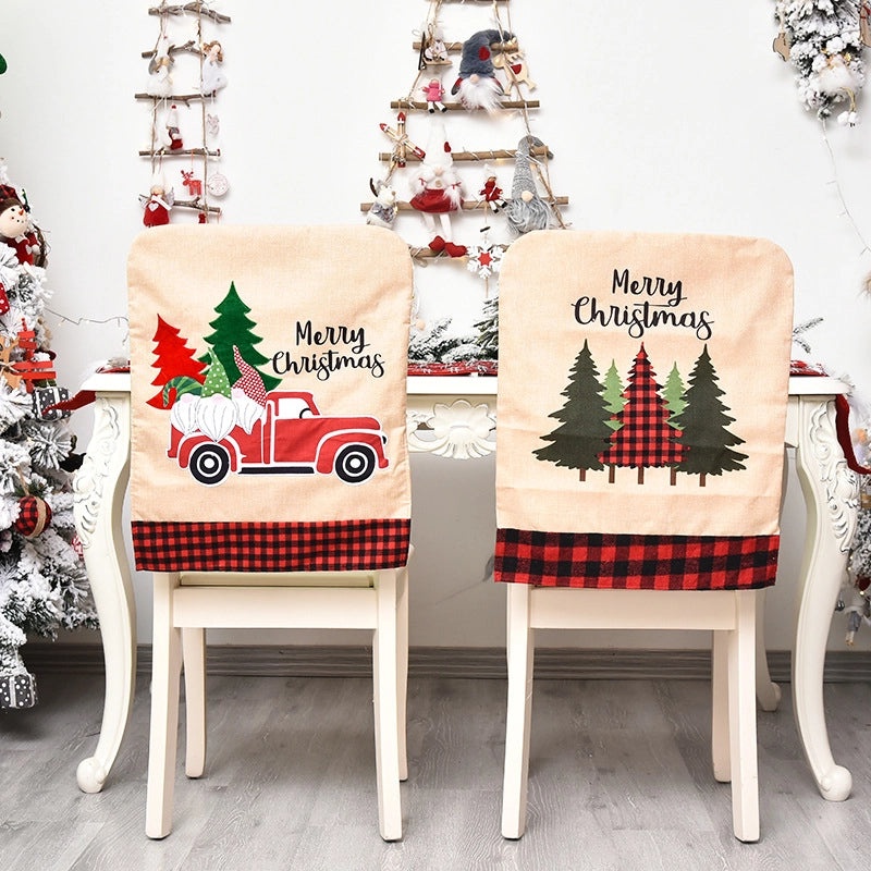Festive Christmas Tree Chair Cover for Family Gatherings | Home Decor & Seasonal Accessories