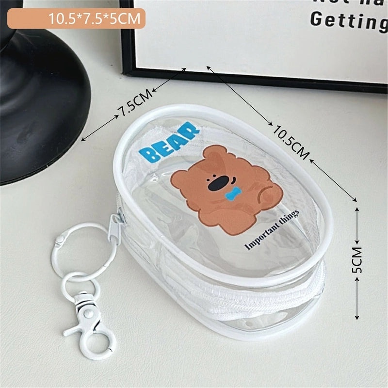 Minimalist Animal Print Solid Color PVC Makeup Pouch|Storage Bags & Organizers