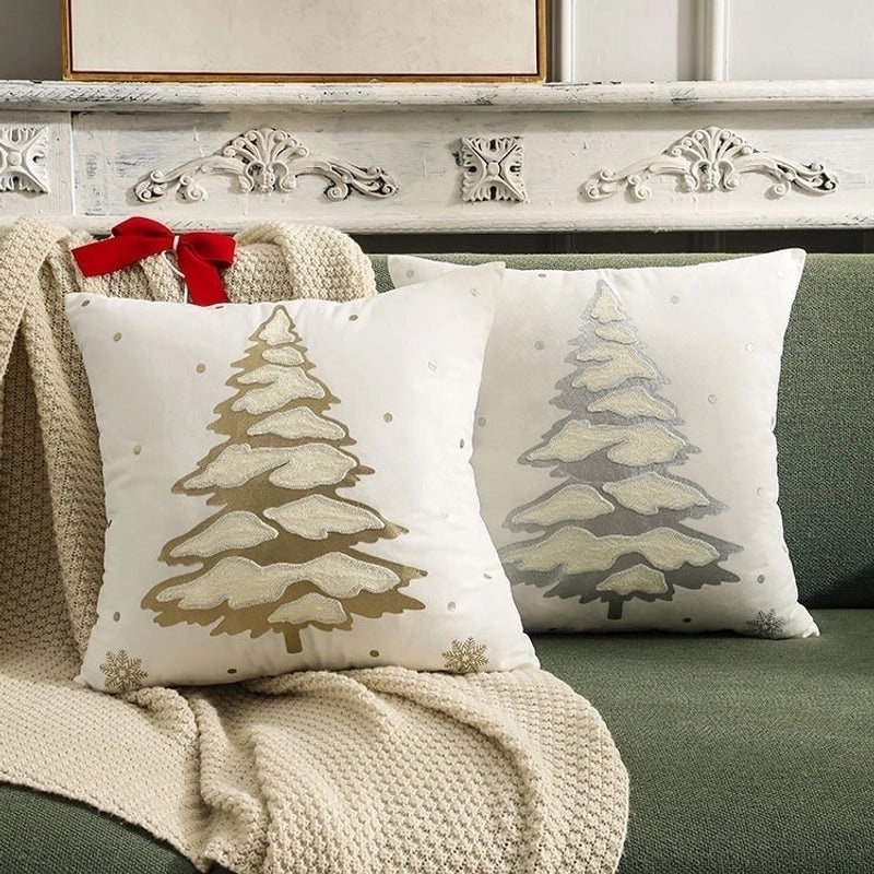 Christmas Tree and Reindeer Plush Pillow Covers|Home Decor Pillows