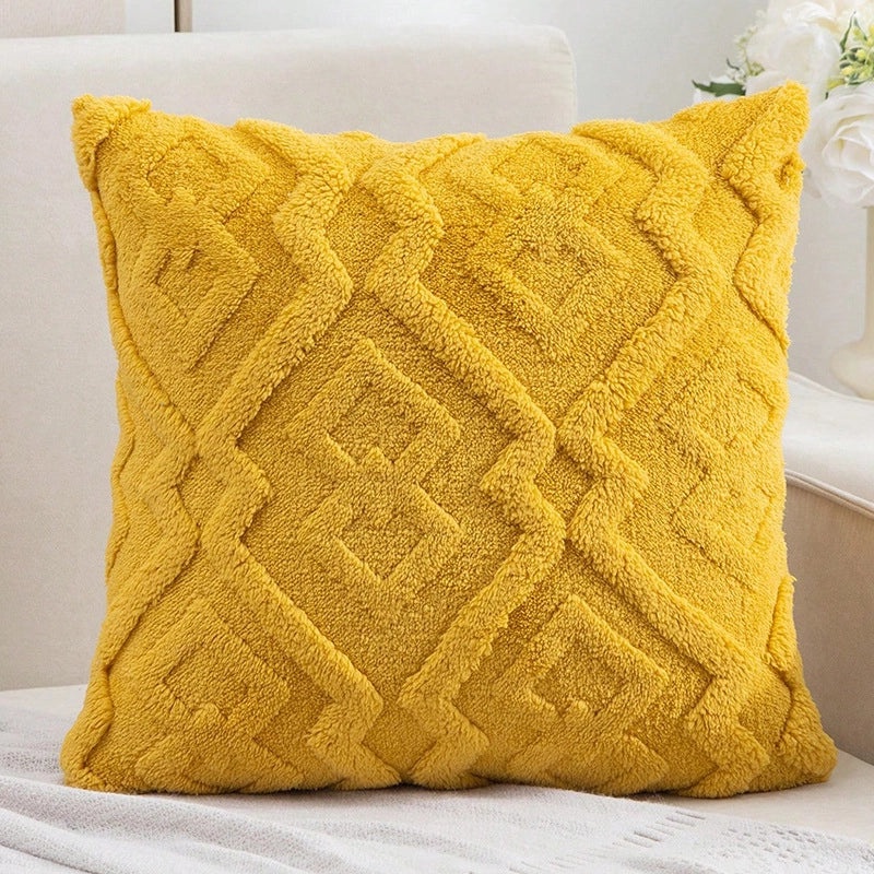 Simple Cotton Pillow Covers in Solid Colors|Home Textiles & Bedding