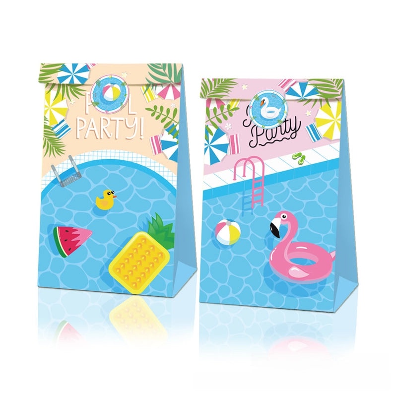 Cartoon Animal Farm Kraft Paper Party Gift Bags for Food Candy and Birthday Treats | Party Supplies