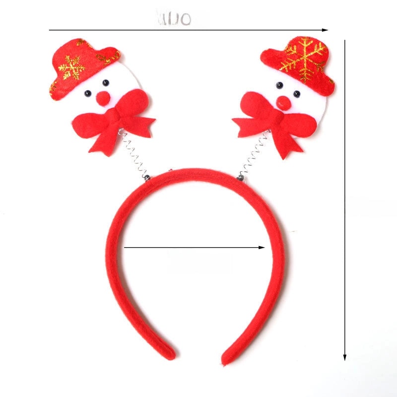 Festive Christmas Hairband with Santa Snowman and Reindeer Antlers for Kids Party Wear|Christmas Accessories