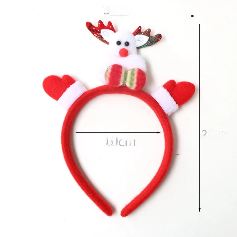 Festive Christmas Hairband with Santa Snowman and Reindeer Antlers for Kids Party Wear|Christmas Accessories