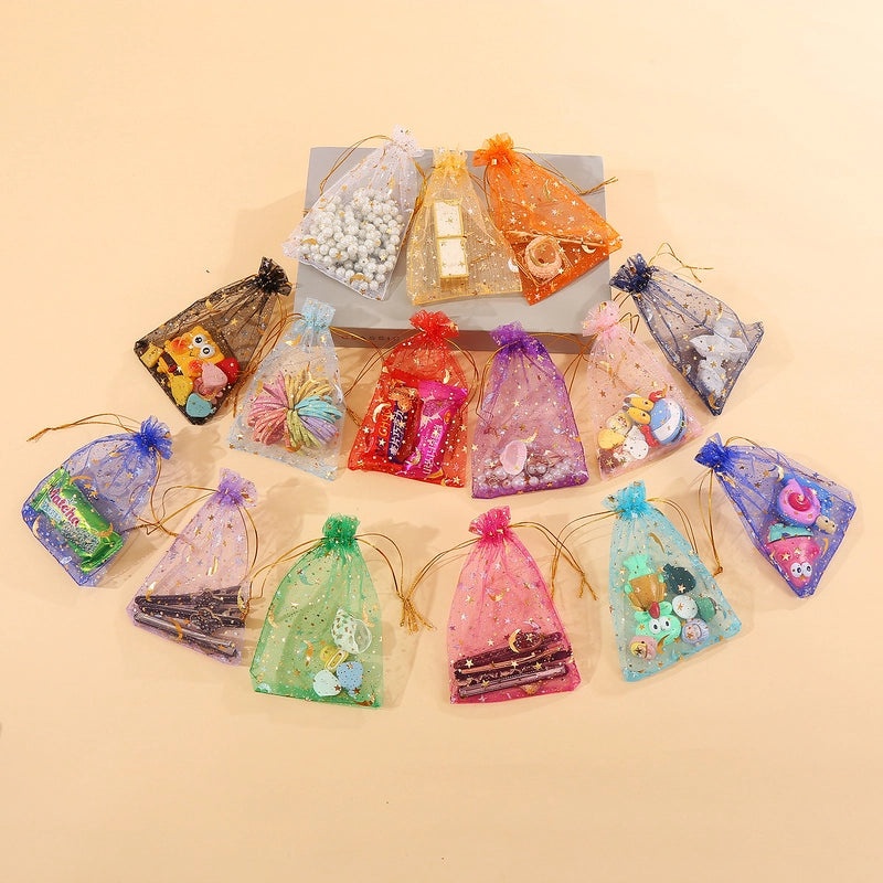 Elegant Star and Moon Organza Wrapping Bags for Daily Gifts|Gift Wrapping Supplies