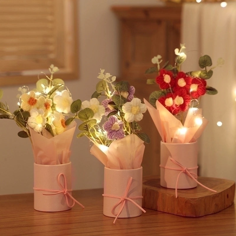 Delicate Floral Yarn Artificial Plant for Indoor Party and Date Decoration|Home Decor & Artificial Plants