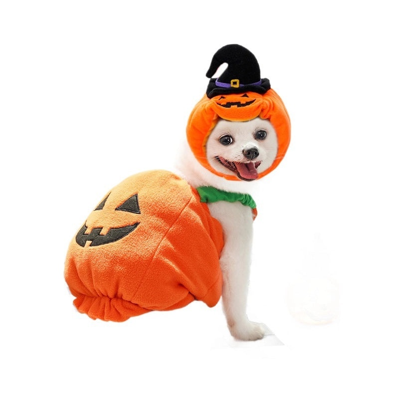 Classic Minimalist Polyester Halloween Pumpkin Pet Costume|Pet Clothing