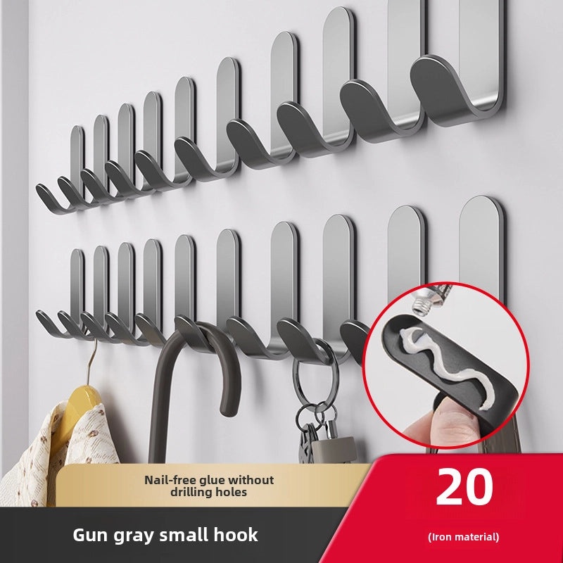 Strong Adhesive Hook Punch-Free Wall Mount Seamless Hanging Hook for Bathroom Kitchen Door | Home Storage & Organization